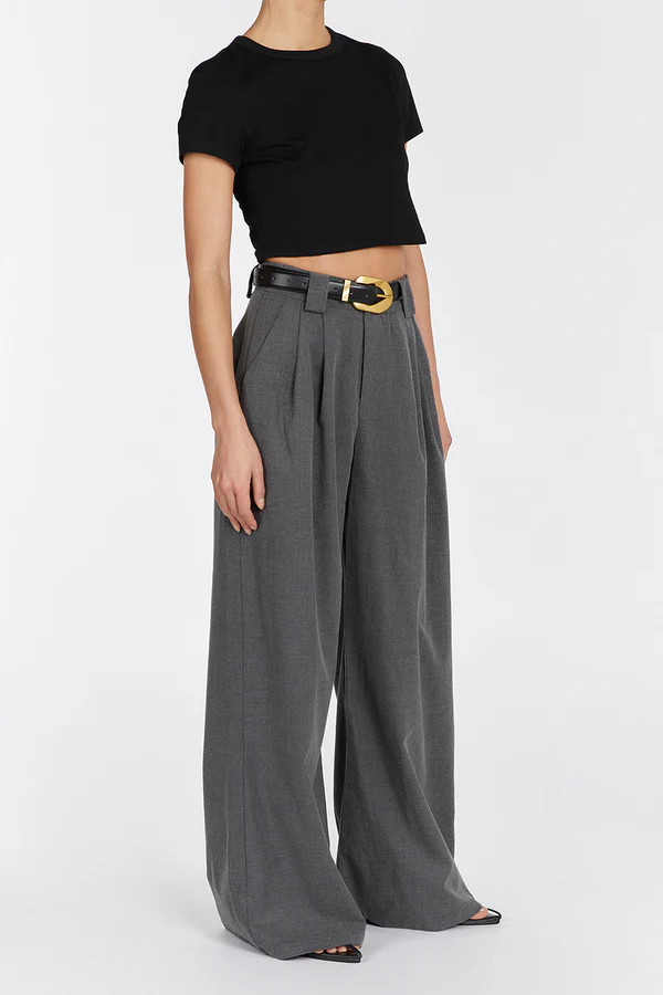 HARLEY CHARCOAL WOOL BLEND PANT | DISSH