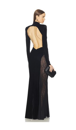 Michael Costello x REVOLVE Sarto Velvet Gown in Black. - size S | Revolve Clothing (Global)