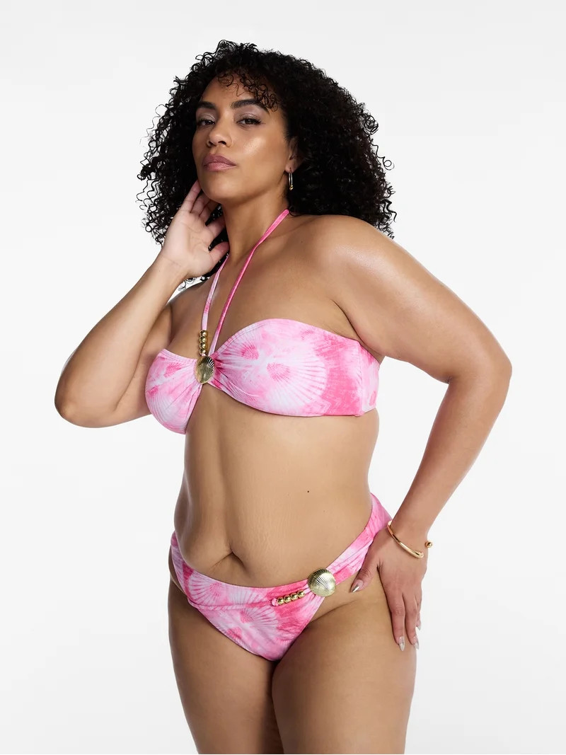 Hot Girl Summer by Megan Thee Stallion Women's Tie Dye Halter Bikini Top, Sizes XS-3X | Walmart (US)