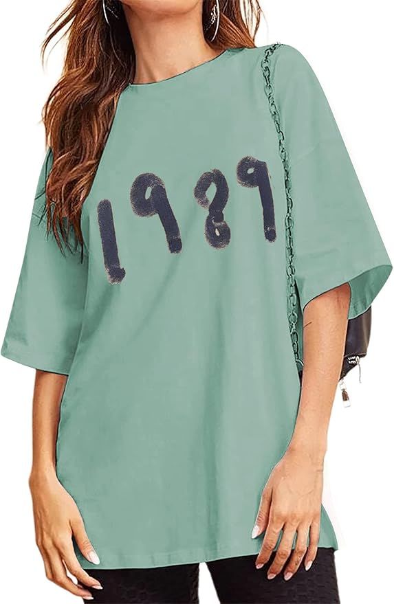 1989 Album Shirt Lover Era Concert Oversize T Shirt Outfit Country Music Loose Fit Casual Tee Top... | Amazon (US)