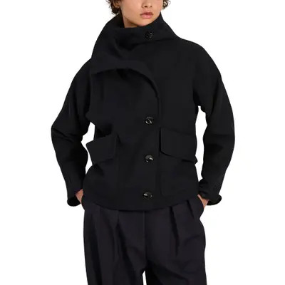 Bernardo Double Breasted Flannel Coat in Navy at Nordstrom, Size X-Small | Nordstrom