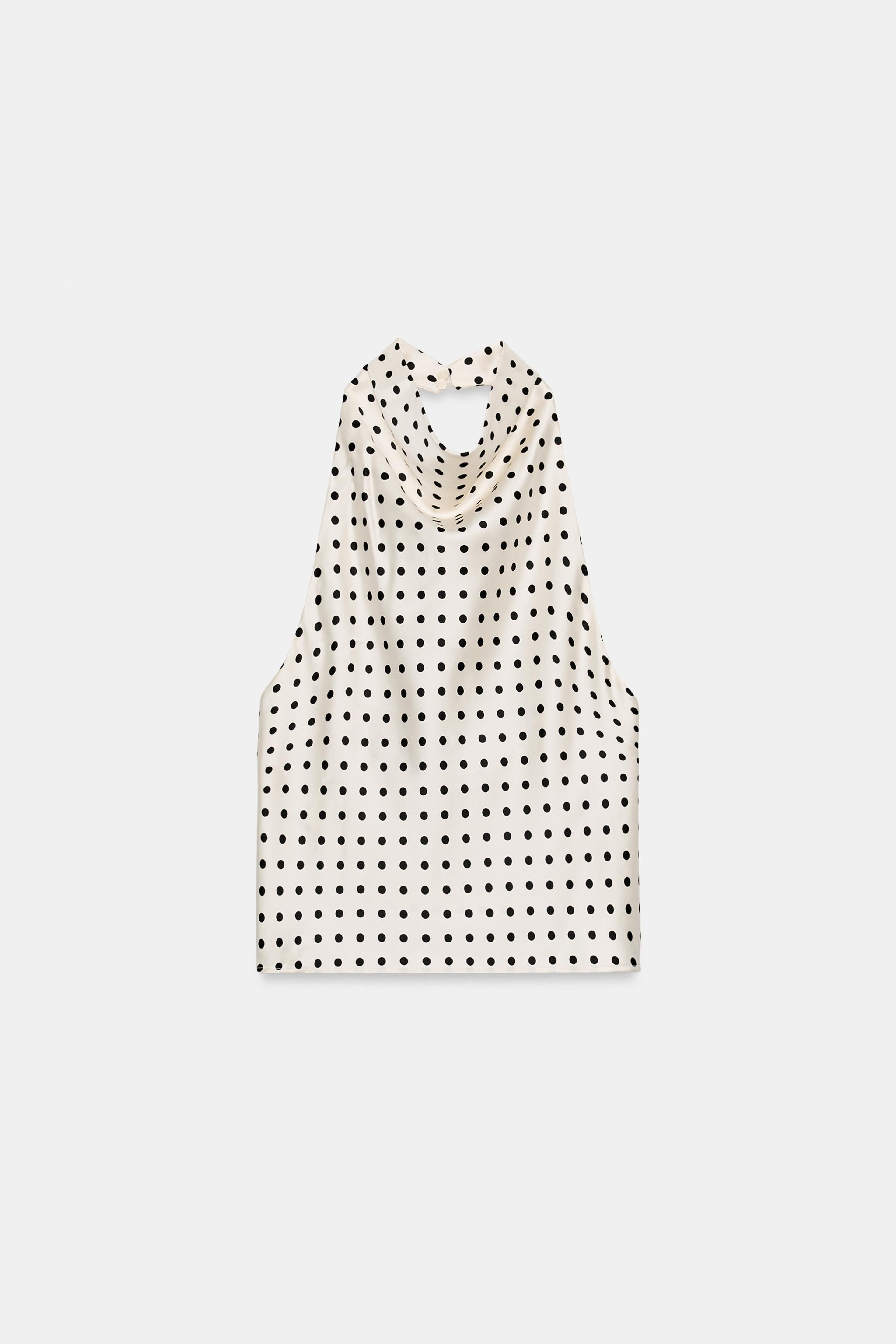SATIN EFFECT ANIMAL PRINT HALTER TOP | Zara US