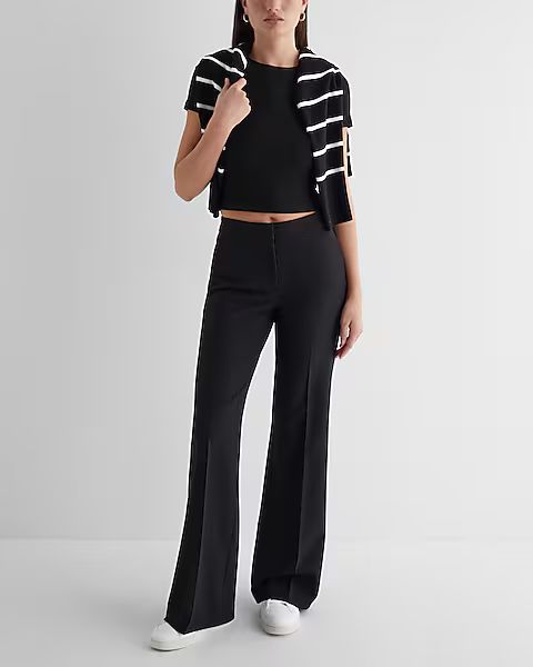 Editor Mid Rise Trouser Flare Pant | Express