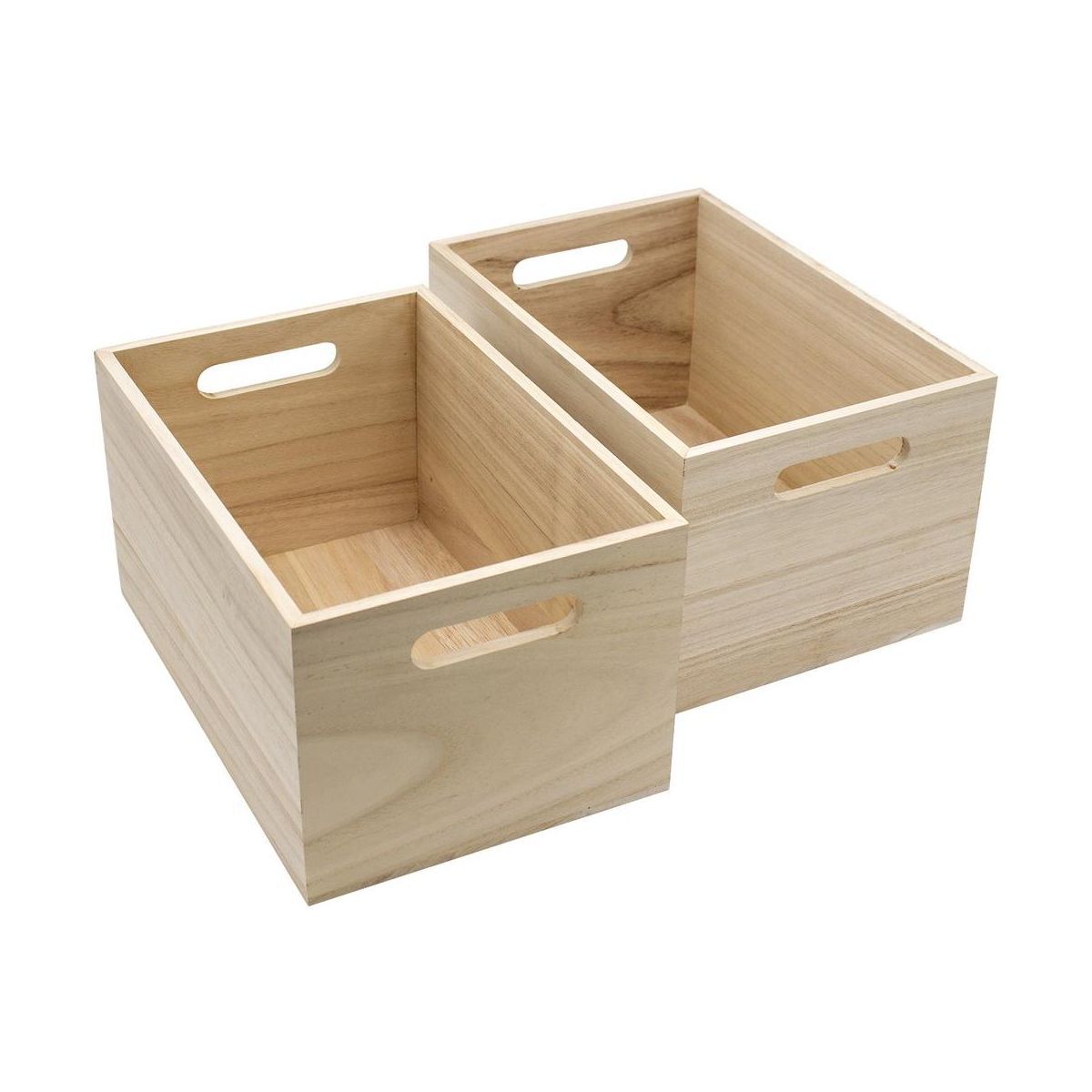 Sorbus Wood Crates - Organizer Wooden Box for Pantry, Closet, Bathroom and more - Organization an... | Target