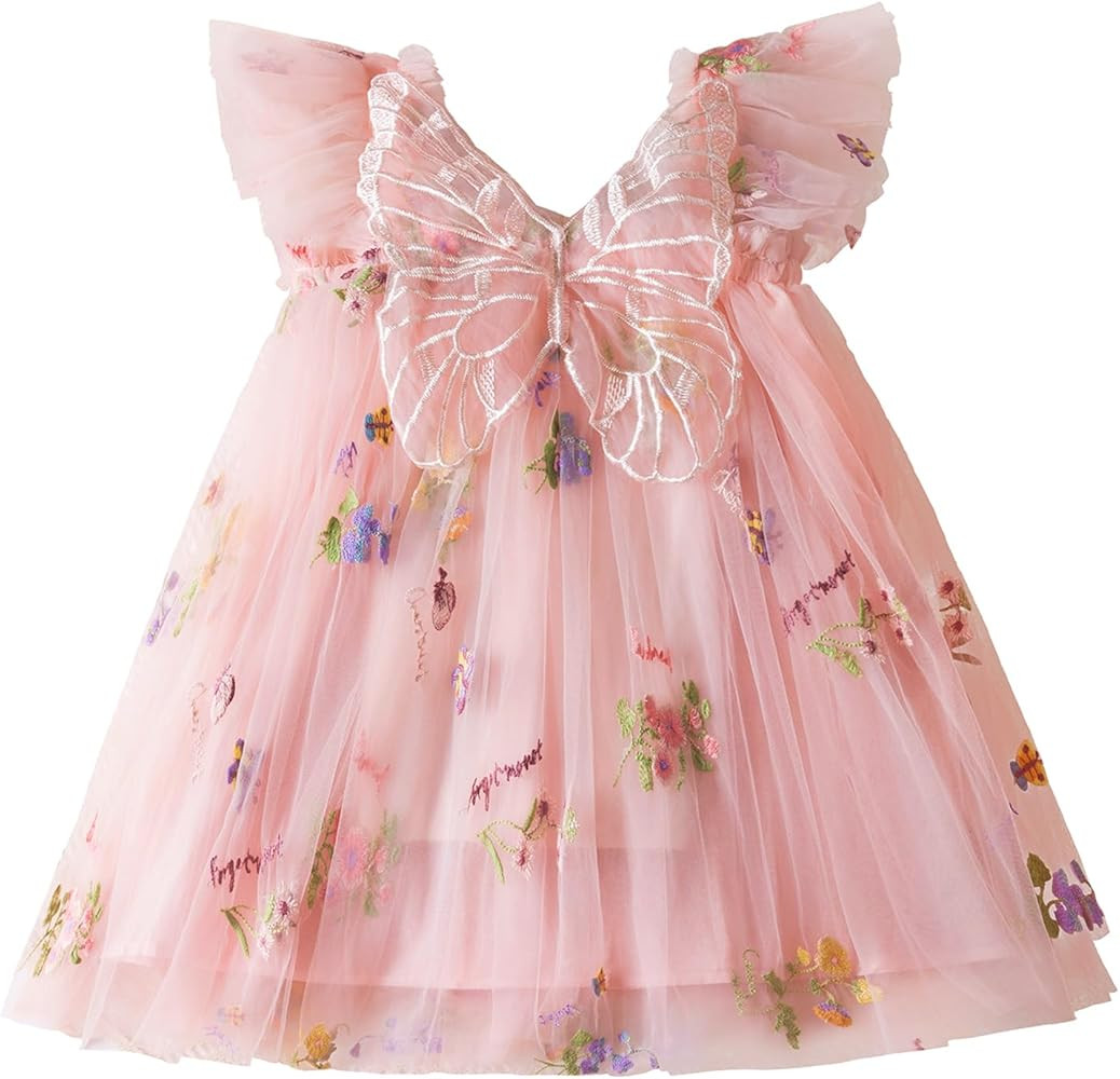 TTYAOVO Toddler Baby Dress Birthday Party Tulle Girl Dresses | Amazon (US)