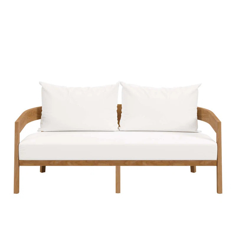 Brisbane Teak Wood Outdoor Patio Loveseat by Modway | Wayfair North America