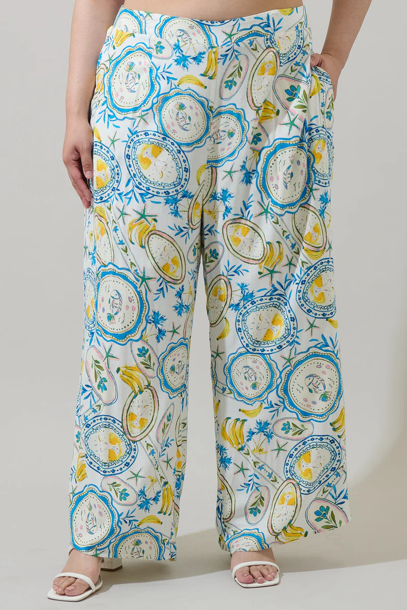 Harvest Island Elena Wide Leg Pants Curve | Sugarlips