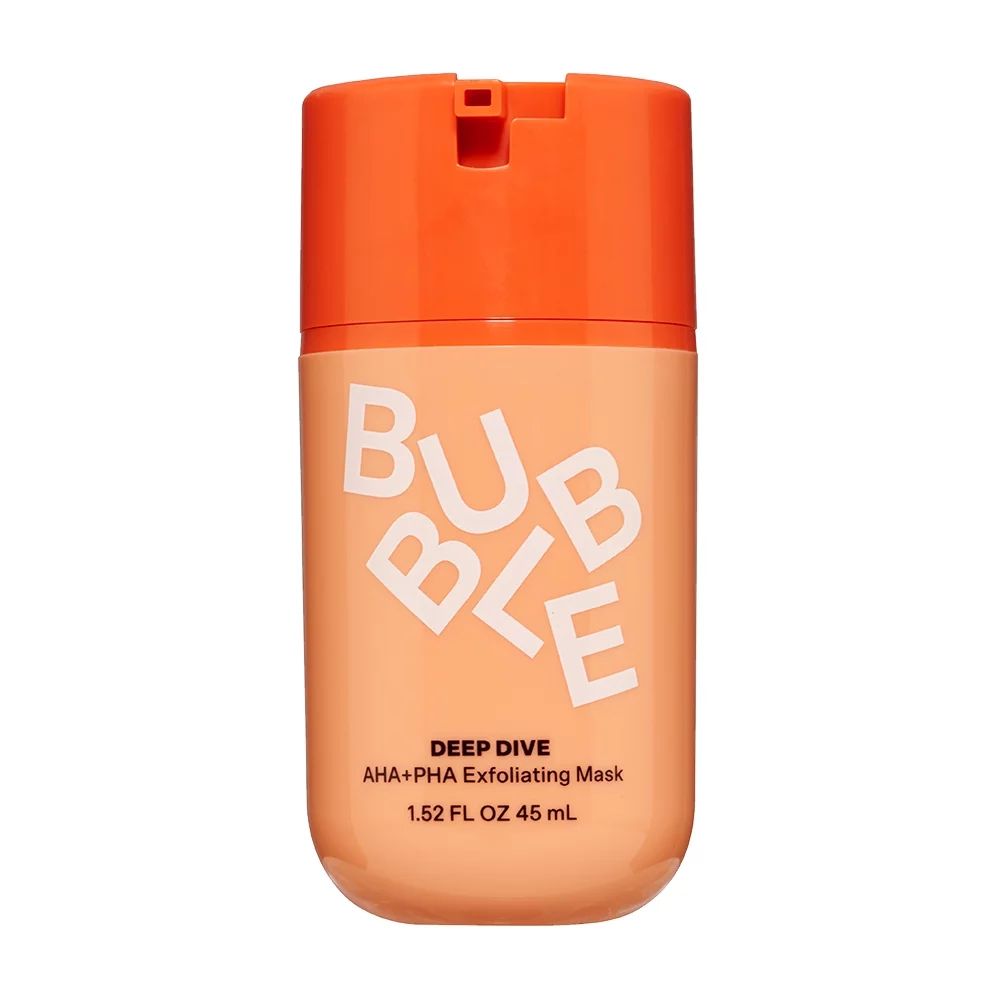 Bubble Skincare Deep Dive AHA + PHA Exfoliating Mask, All Skin Types, Wash-off Mask, 1.52 fl oz /... | Walmart (US)
