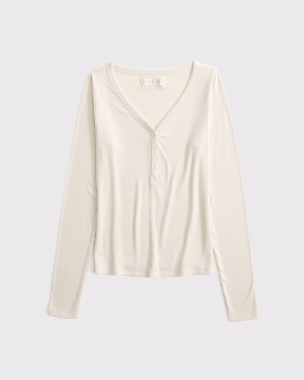 Modal-Blend Lounge Rib Henley | Abercrombie & Fitch (UK & DE)