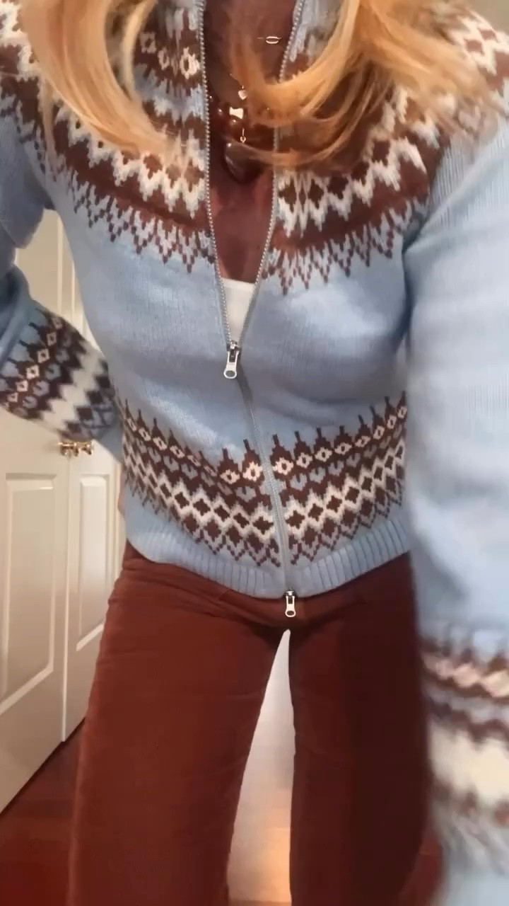 The cutest fair isle sweater and corduroy pants combo 

#LTKVideo #LTKOver40 #LTKSeasonal