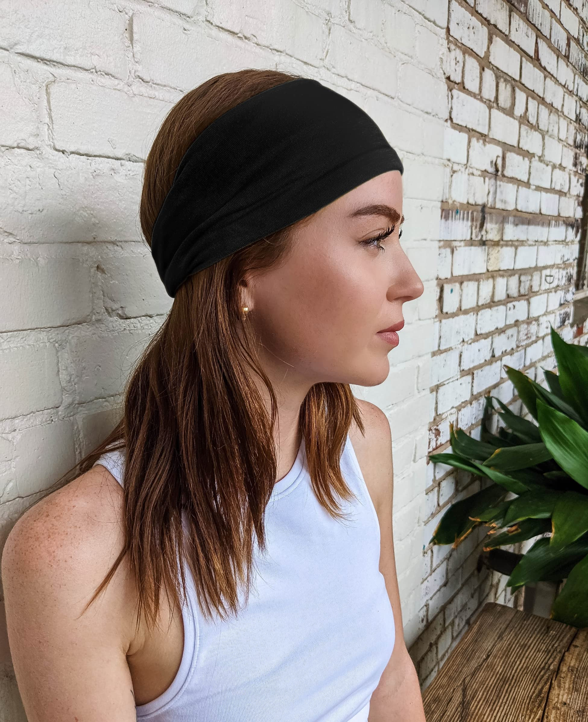 Styla Hair Solid Headband for All Hair Types – 6 Pack Wide Headbands for Women in Soft Stretch ... | Amazon (US)