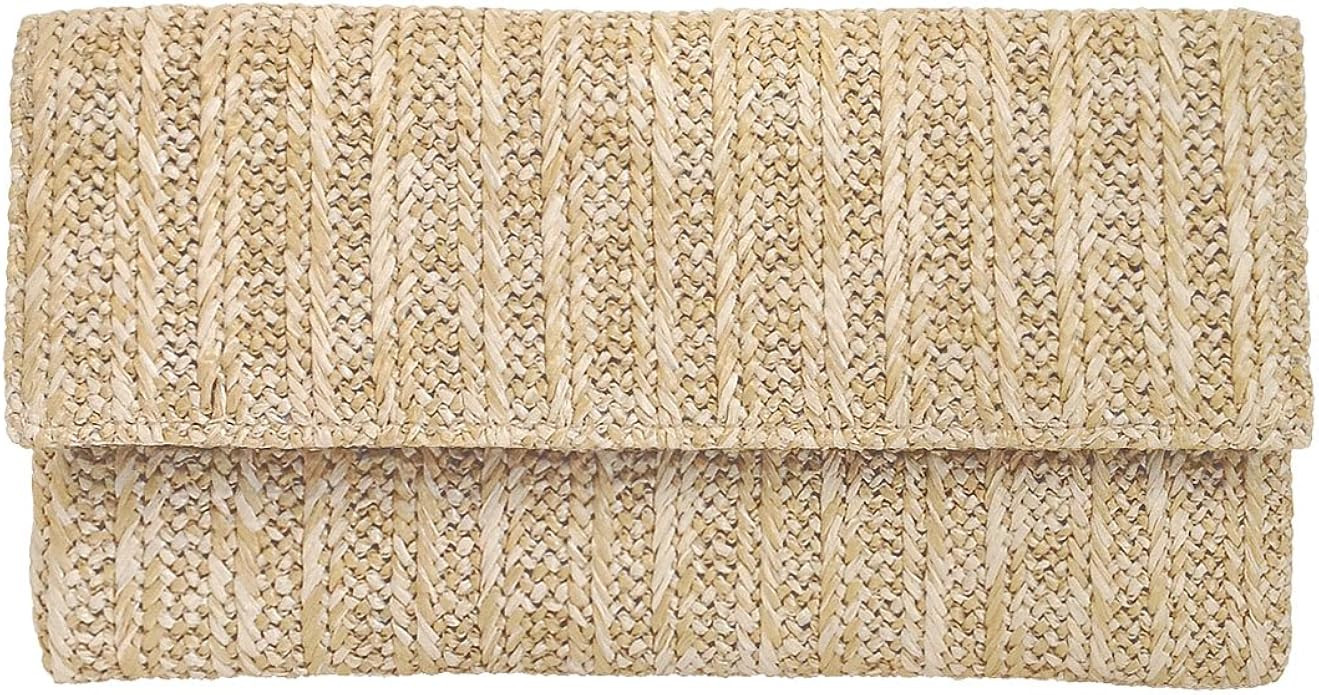 JNB Women's Natural Straw Clutch Purse | Amazon (US)