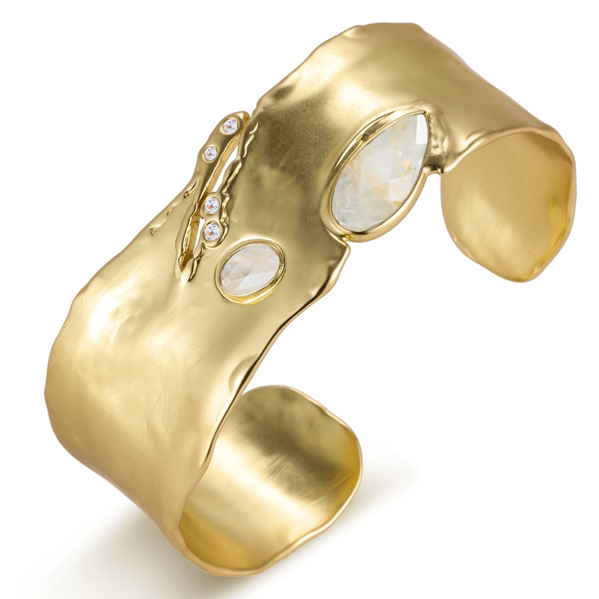 Organic Celestial Bangle Statement Cuff Bracelet | Wolf & Badger