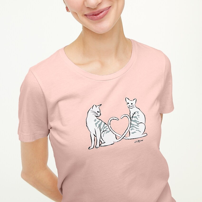 Cats with heart graphic tee | J.Crew Factory