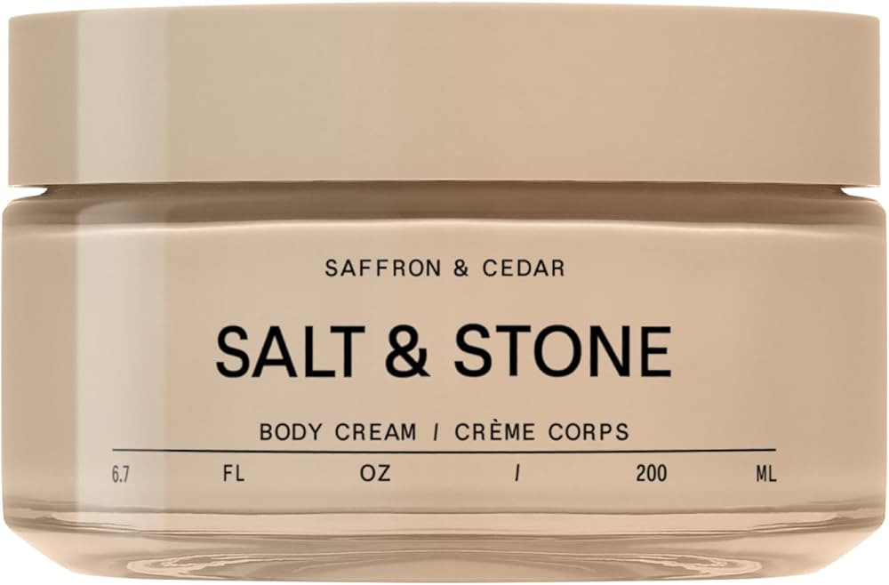 Salt & Stone Body Cream – Saffron & Cedar | Hydrating Formula with Seaweed Extracts, Spirulina ... | Amazon (US)