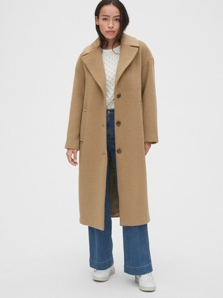 Oversized Longline Wool-Blend Coat | Gap (CA)