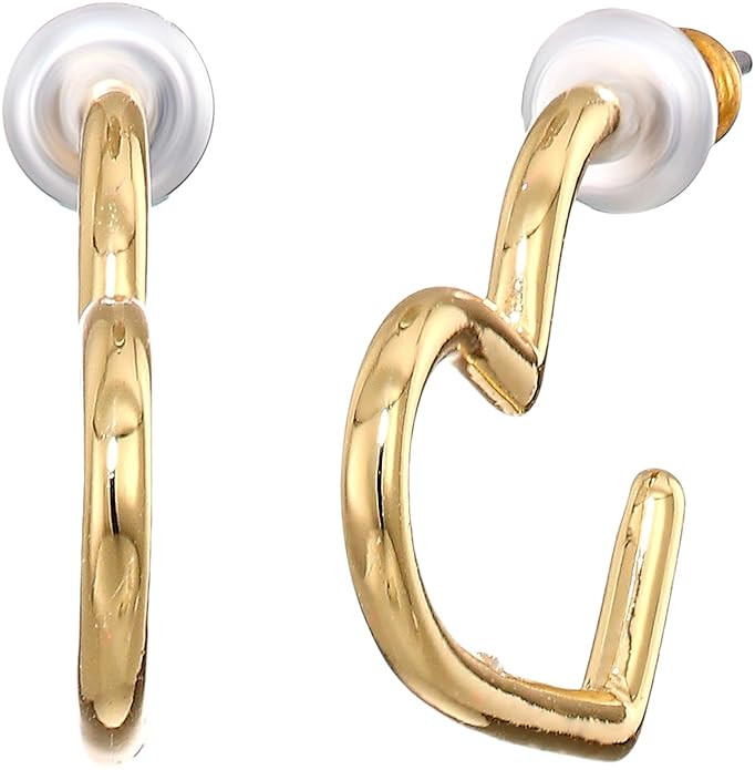 Kate Spade New York Women's Scrunched Scallops Mini Heart Hoops | Amazon (US)