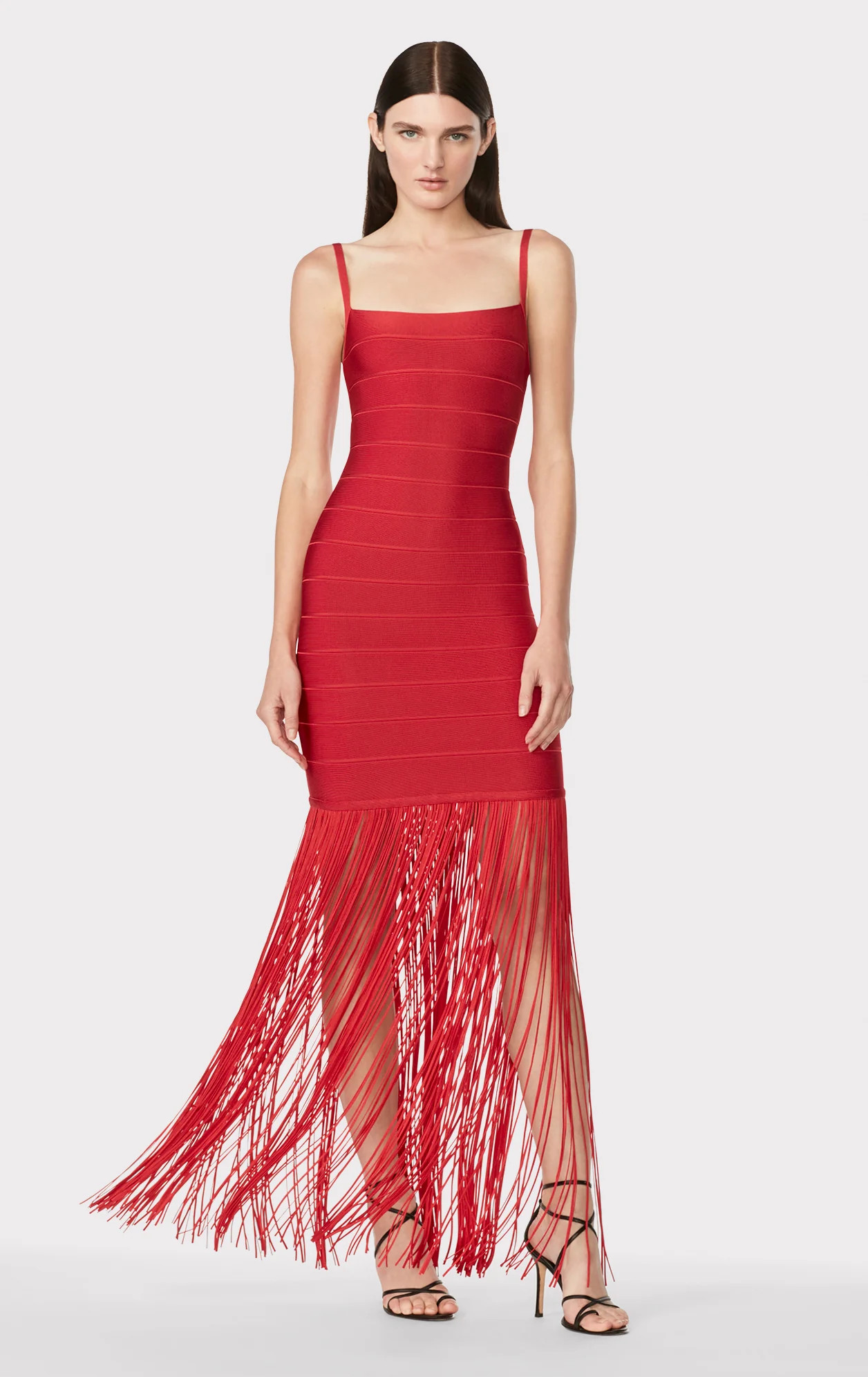 BANDED FRINGE GOWN | Herve Leger