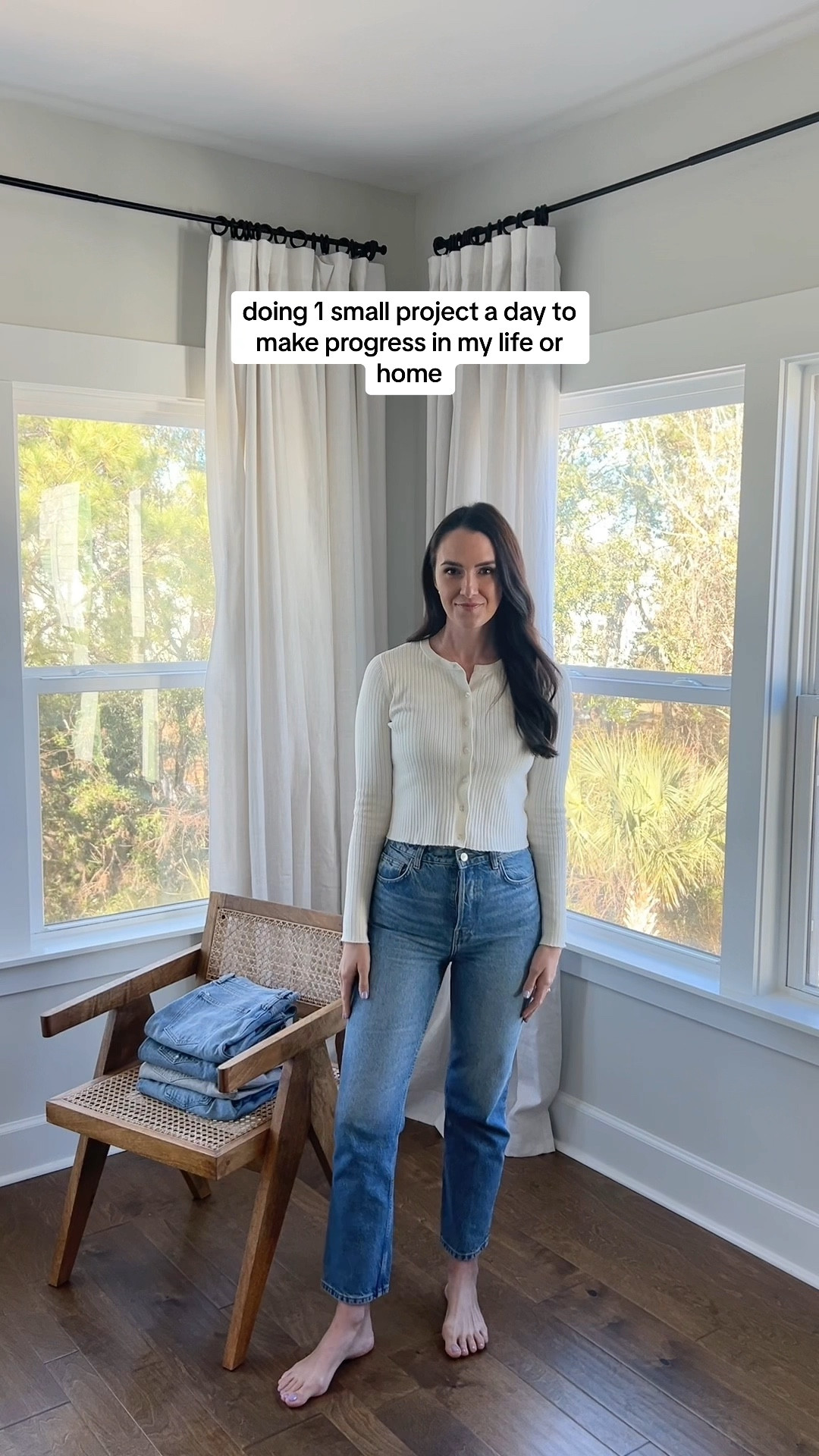 Finding the perfect #jeans ✨🤍 #ootd #reformation #agolde #shopbop #revolve #cardigan #momstyle #fashion #denim 

#LTKfamily #LTKstyletip #LTKVideo