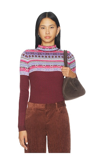 Free People Winter Warmer Bodysuit in Cognac. - size L | Revolve Clothing (Global)