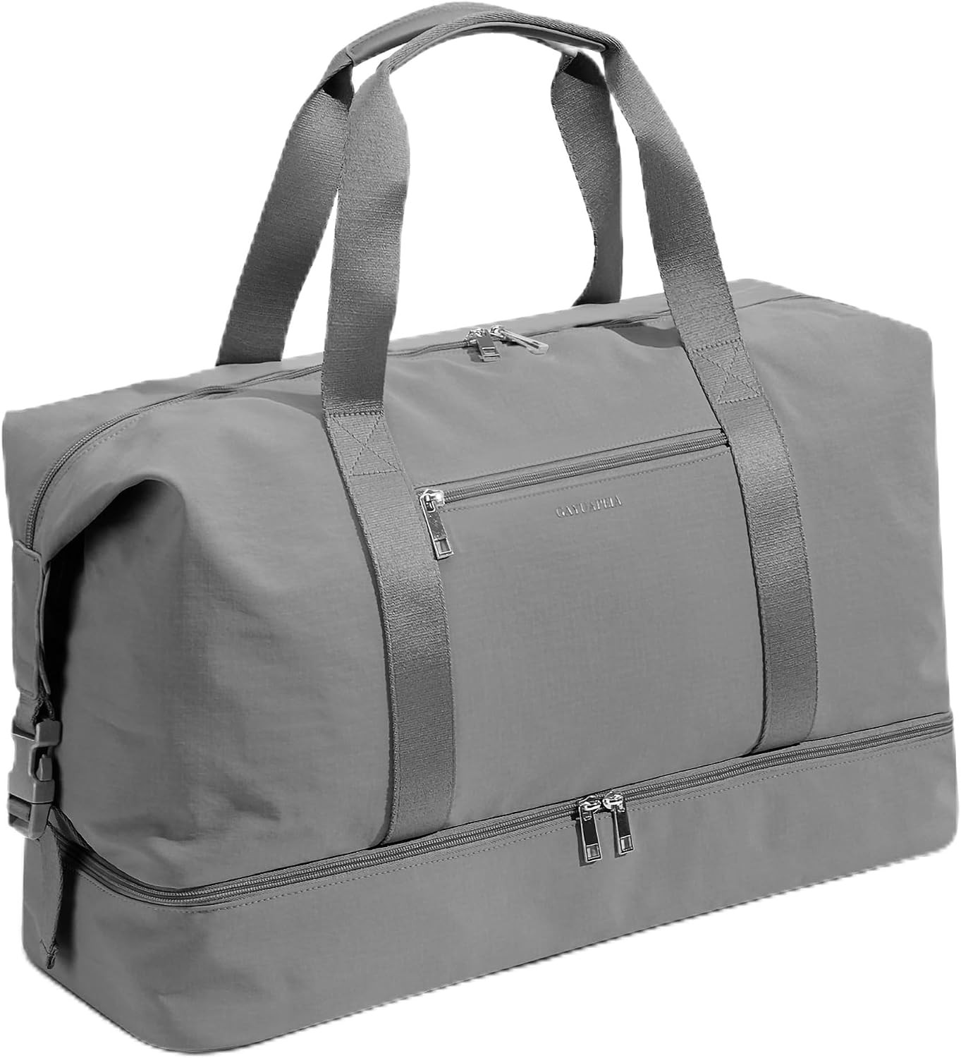 Oeihuivt Weekender Bags for Women - 21 Inch Large Travel Duffel Bag Set with Shoe Compartment, Heavy-Duty nylon Carry On Overnight Tote Gray | Amazon (US)