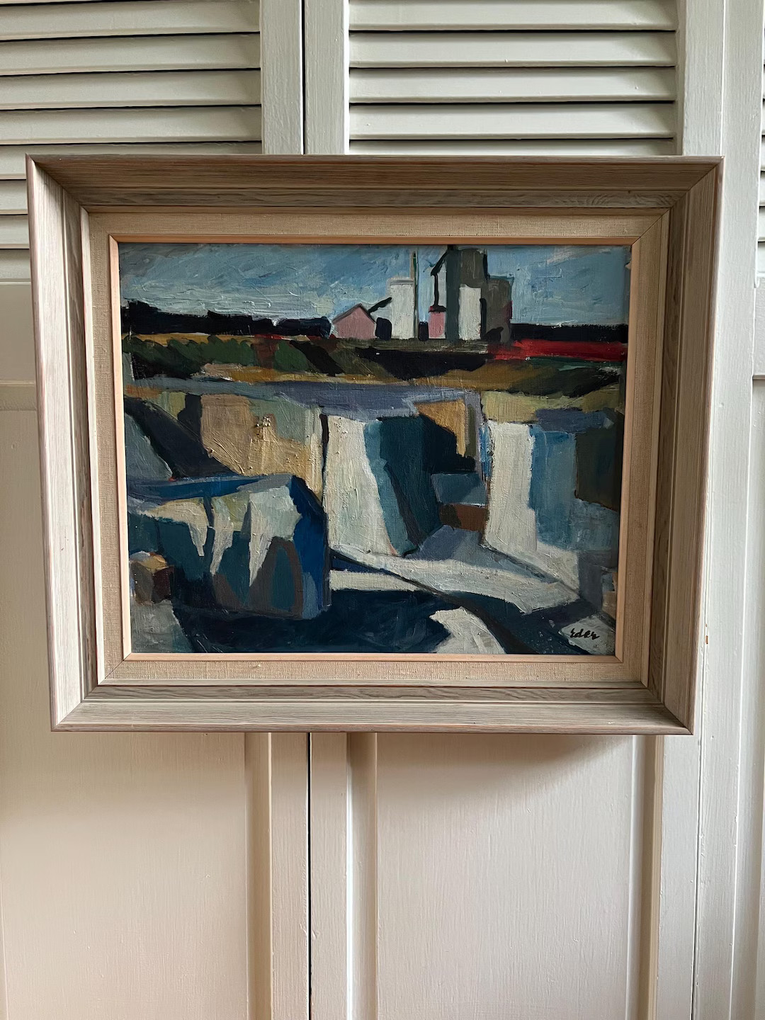 Vintage Swedish Original Oil Painting - Quarry | Etsy (US)
