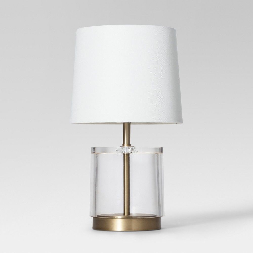 Modern Acrylic Accent Lamp Brass (Includes LED Light Bulb) - Project 62™ | Target