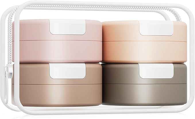 Gemice Travel Containers for Toiletries, Magnetic Travel Containers, TSA Approved Cream Jars with... | Amazon (US)