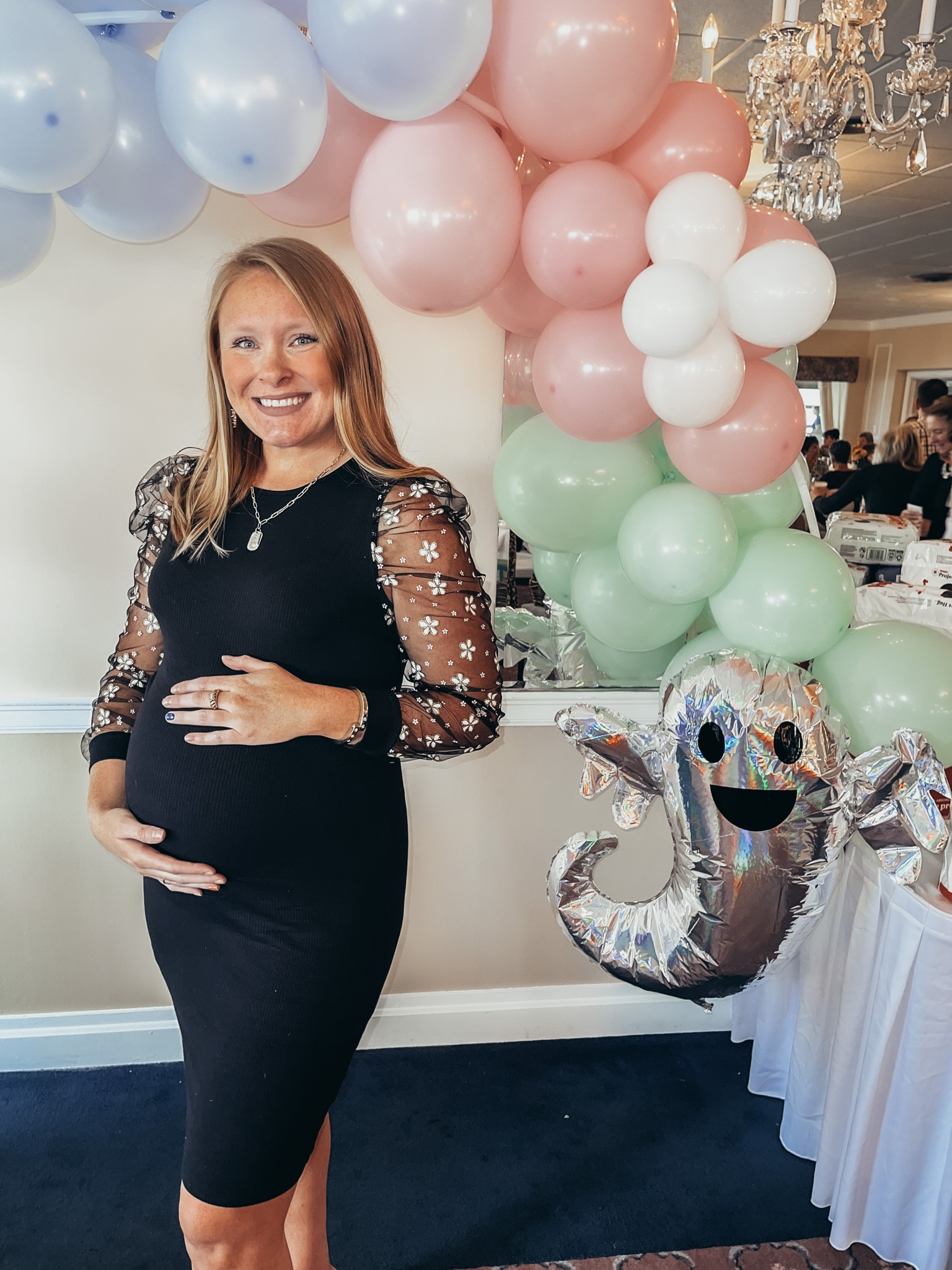 My baby shower dress was from SHEIN, size large and still room for growth! The sleeves were my favorite part!!!! Also my balloon arch was so cute!
Amazon/ SHEIN/ baby shower/ little boo/ Halloween themed/ cute/ baby

#LTKHalloween #LTKbaby #LTKSeasonal