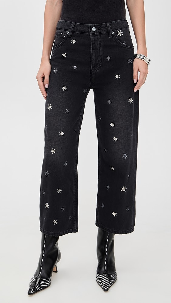 Deep Trance Shine Embroidered Jeans | Shopbop