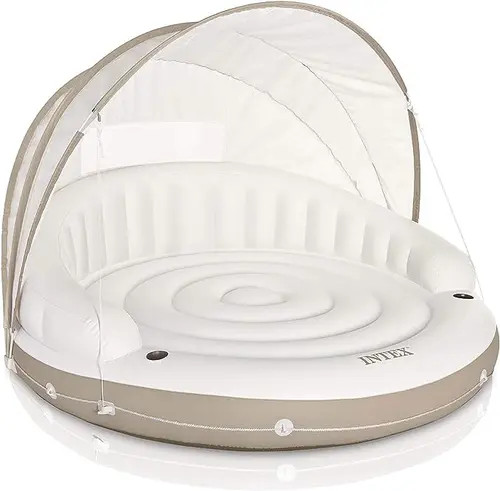 Intex Inflatable Canopy Island Float Lounge in White at Nordstrom | Nordstrom