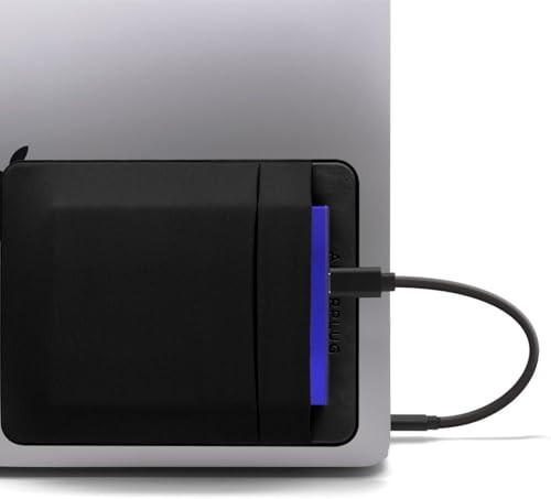 Afterplug 2-Pocket Adhesive Pouch for Laptop, Compatible with External 2.5" HDD, SSD, Magic Mouse, USB Cable and More - Black | Amazon (US)