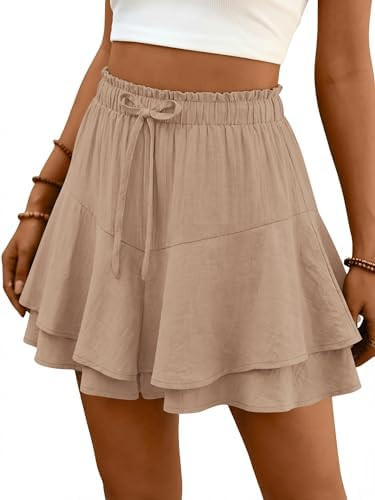 BETTE BOUTIK Flowy Shorts for Women Ruffle Skorts Cute Mini Skirt Country Concert Outfit Coastal ... | Amazon (US)