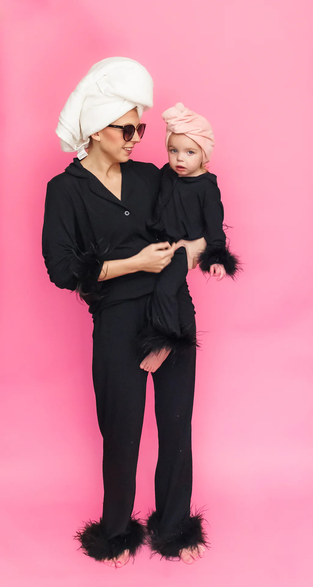 BLACK WOMEN’S RELAXED FLARE FEATHERED DREAM SET | Dream Big Little Co.