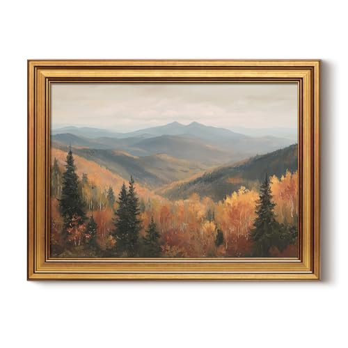 InSimSea Gold Framed Fall Wall Art, Forest Landscape Prints, 12x16inch | Amazon (UK)