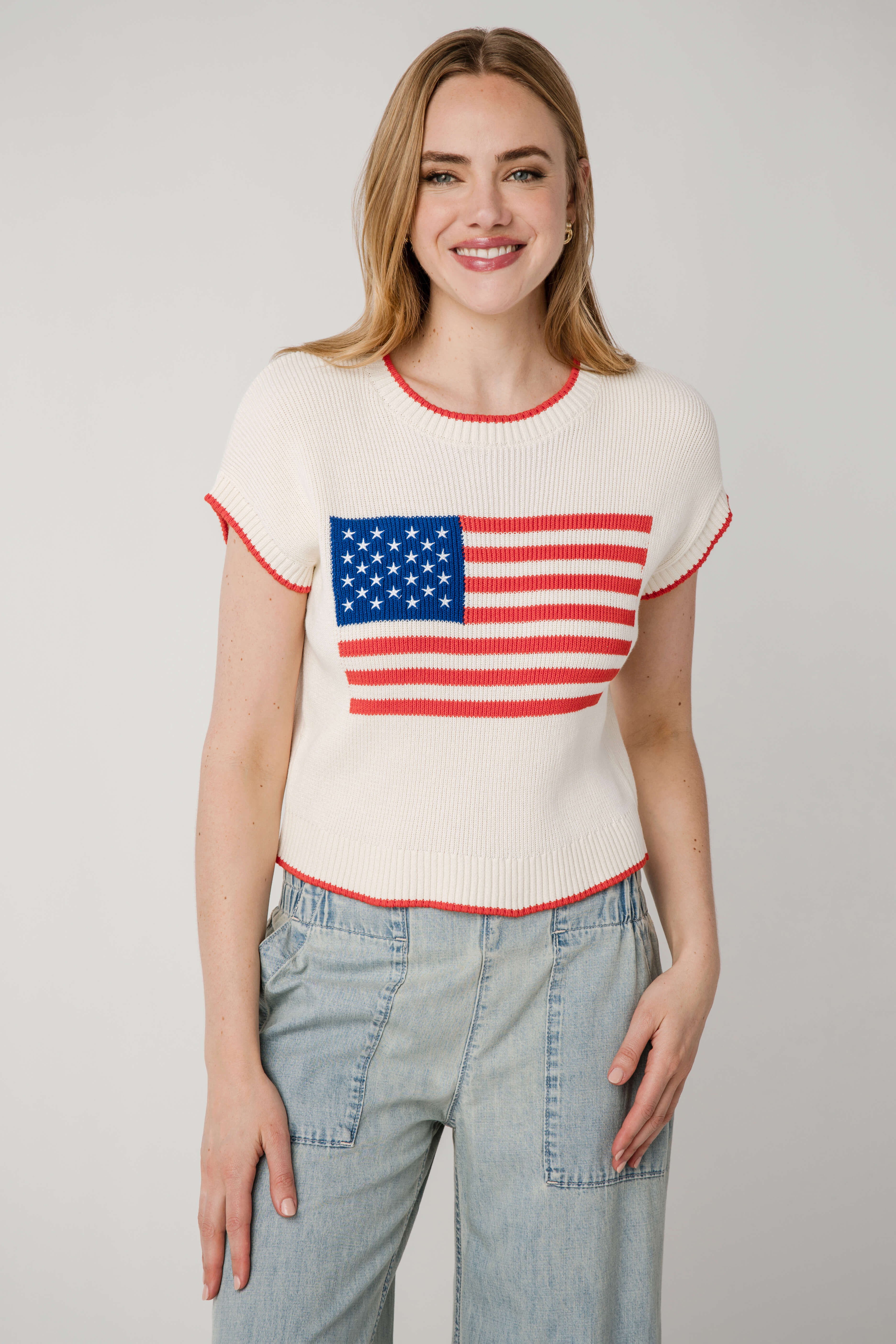 Z Supply Sleeveless Patriot Sweater | Social Threads