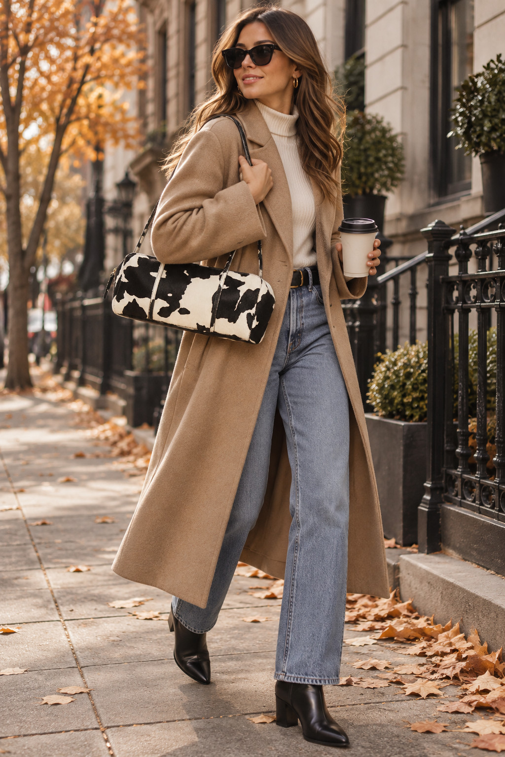 This cow print bag is such a fun statement piece for fall 🤍🖤 It instantly makes a simple outfit feel more styled. So cute with denim, oversized coats, boots, and neutral knits when you want your bag to be the main character.
#CowPrintBag #StatementBag #FallBags #HoboBag #FallStreetStyle #FallAccessories #TrendBag #DesignerBag #LTKFashion #AutumnStyle 

 #LTKSeasonal #LTKU #LTKSaleAlert