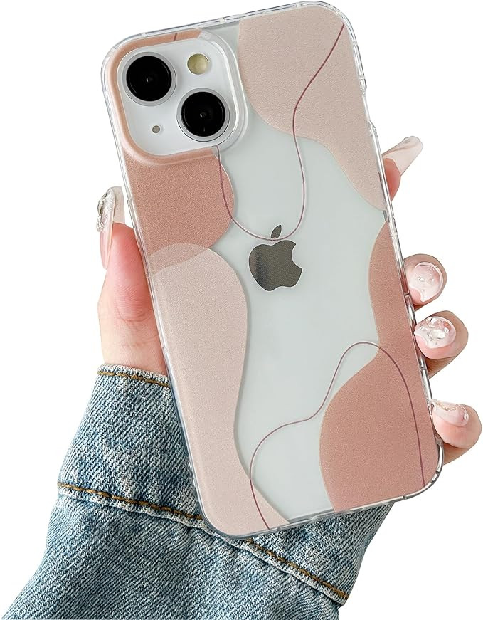 DEFBSC Compatible with iPhone 13/14 Case, Soft Shaped Art Design with Built-in Bumper Protective ... | Amazon (US)