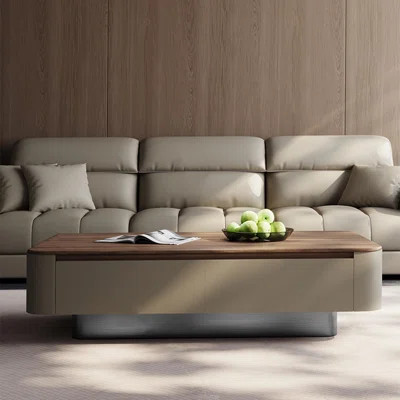 Light luxury rectangular solid wood coffee table | Wayfair North America