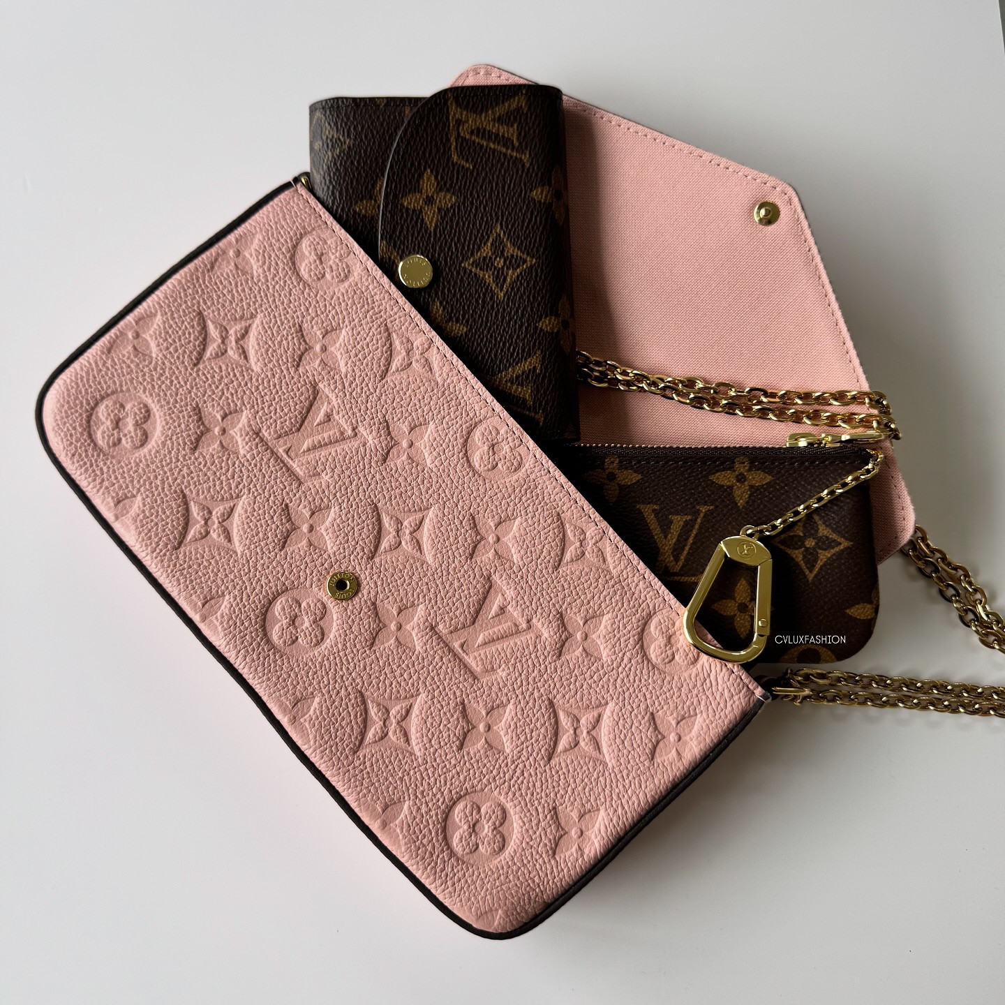 When pink meets monogram 🎀🤎✨🫶🏻

Happy Saturday lovelies! 🎉✨

Follow, save and share for more fashion and handbag inspiration @cvluxfashion 🤍✨

LV Felicie Pochette, handbag essentials, Louis Vuitton Handbag Collection, LV, Louis Vuitton handbags, LV addict, LV lover, Monogram Monday, Louis Vuitton addict, it girl, BOTD, bag of the day, monogram, pink, soft girl aesthetic, LV speedy, side trunk, LV TM, Murakami, Takashi Murakami, unboxing, LV unboxing, Louis Vuitton handbag unboxing, Louis Vuitton Murakami, Louis Vuitton, bag lover, WIMB, What’s in my bag, pink bag, LV Key pouch, LV Rosalie Coin Purse 

Disclaimer: I may earn a commission if you use my links.
All photos, reels and stories are taken/created by me. All products are AUTHENTIC and NOT FOR SALE. I am sharing my personal collection and items I love with you. 

#louisvuitton #louisvuittonlover #louisvuittonunboxing #lvaddict #purse  #luxury #fashion #style #lvlover  #handbags #luxuryhandbags #lvbag #louisvuittonpurse #louisvuittonhandbags #designerbags #botd  #lvhandbags #wimb #baglover #unboxing #flatlay #itgirl #handbagoftheday #lvmonogram #chanel #chanelclassicflap #diorbeauty #pink #pinkaesthetic