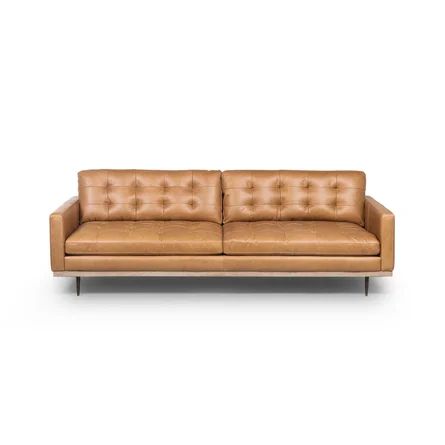 AllModern Lexi 89" Genuine Leather Square Arm Sofa | Perigold | Wayfair North America