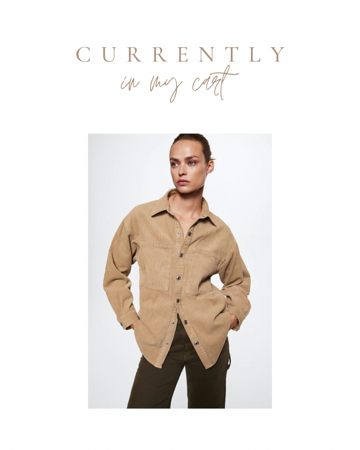 currently in my cart: oversized corduroy shirt under $40

#LTKFind #LTKstyletip #LTKunder50