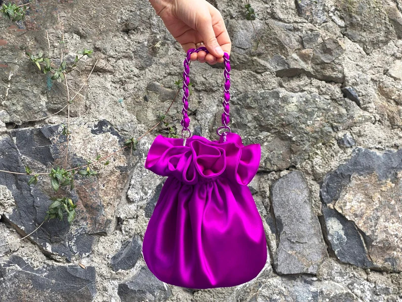 Evening Satin Knot Bag, Wedding Purse Bag, Olive Green, Pear Green, Yellow Green, Chartreuse-Colo... | Etsy (US)