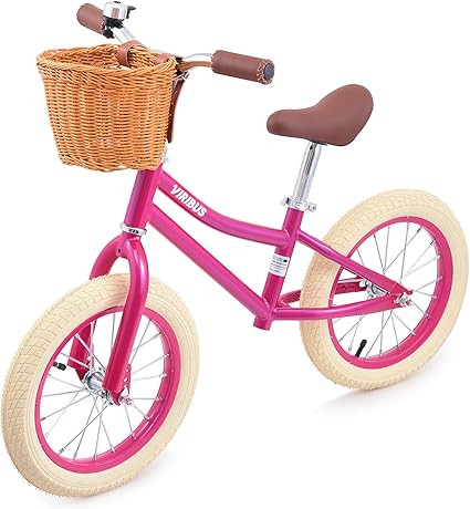 Viribus Balance Bike, 14 inch Balance Bike for 3+ 4 5 6 7 Year Old with Basket for Big Kids, Kids... | Amazon (US)