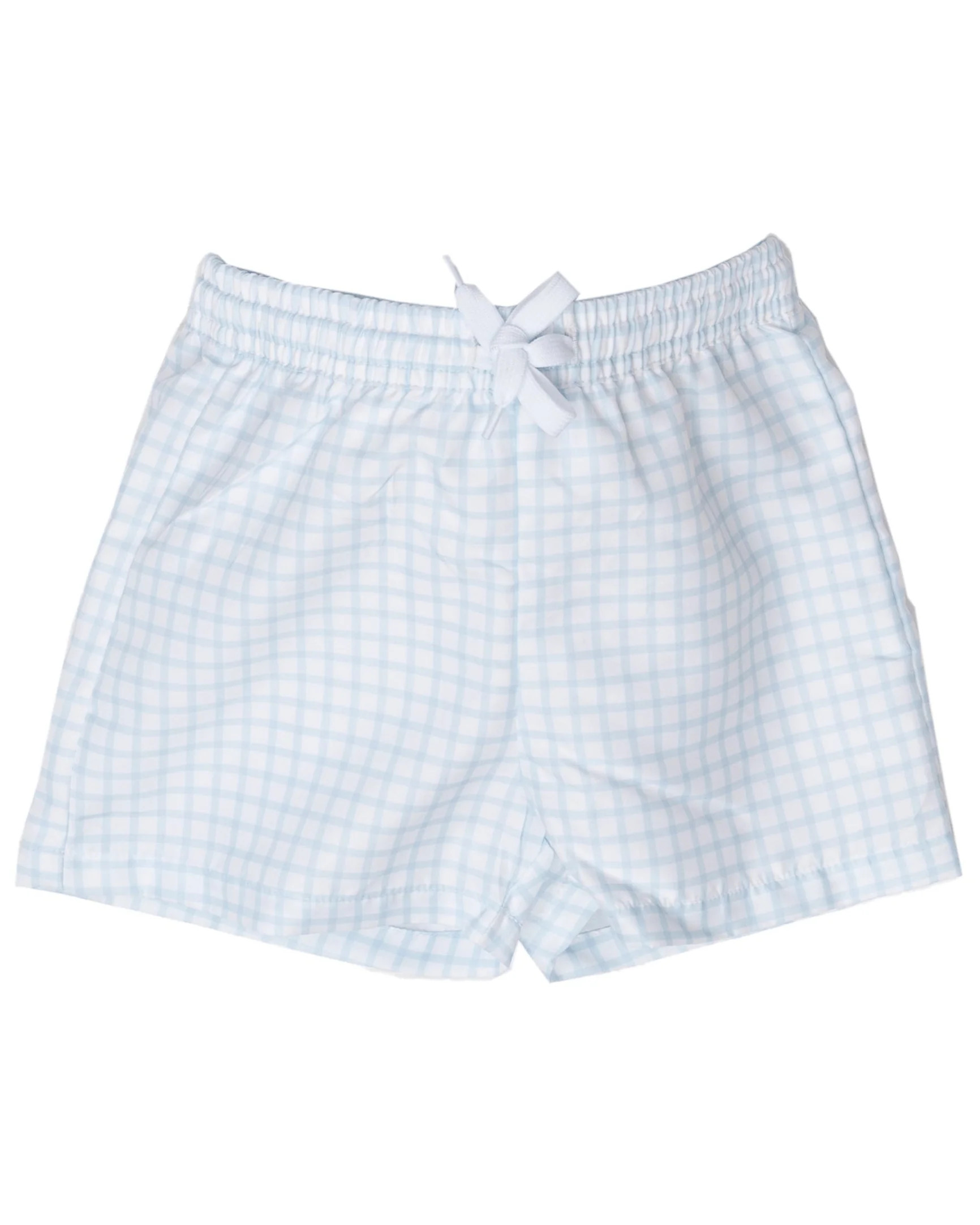 Blue Windowpane Boys Trunks | The Oaks Apparel Company