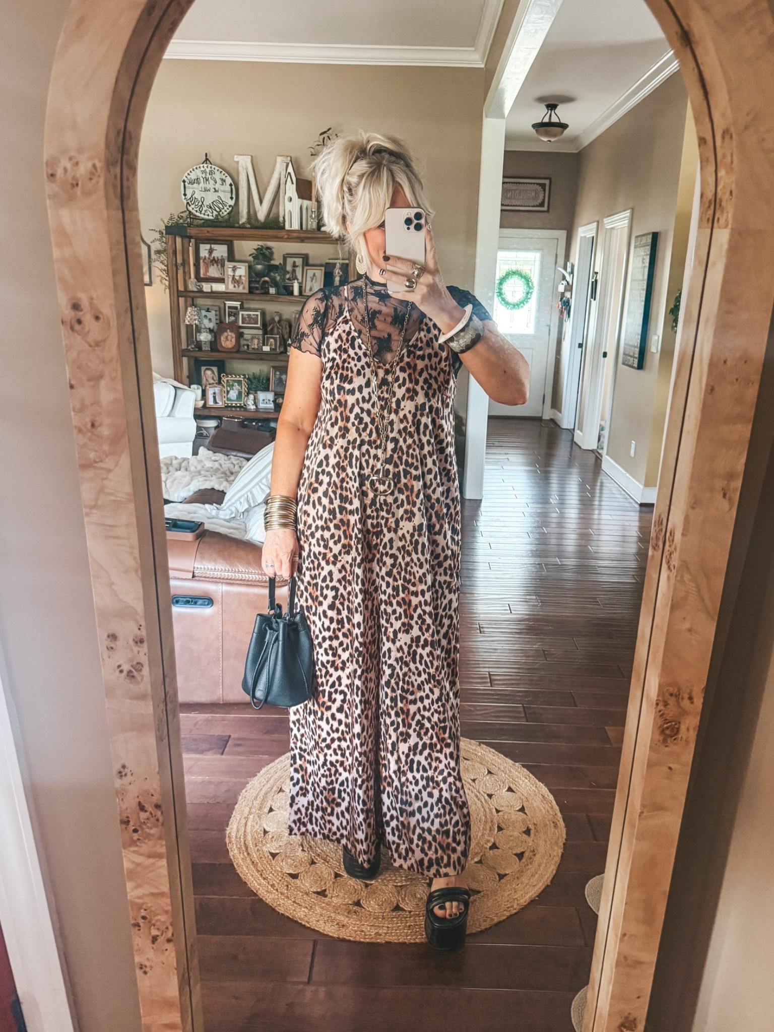 Jumpsuit M
Lace mesh top M
Shoes true to size 
✨Save with code MANDIE on horse bit necklace

#LTKgrwm #LTKootd #LTKOver40