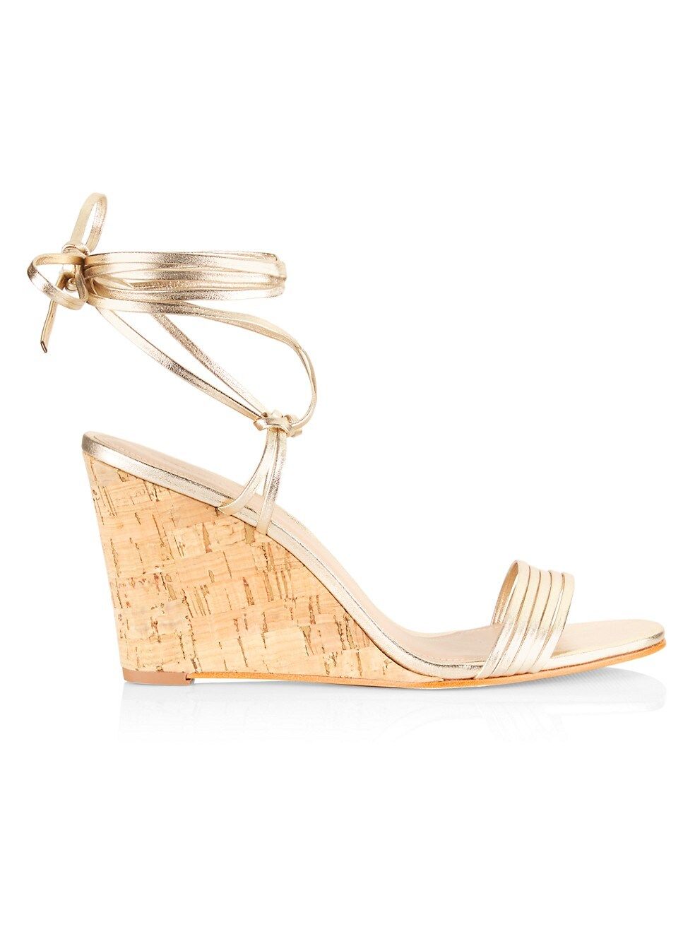 Lace-Up Cork Wedge Sandals | Saks Fifth Avenue
