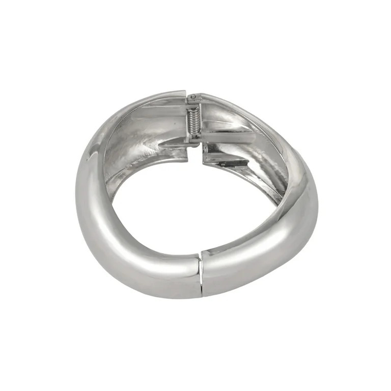 Time and Tru Silvertone Geo Hinge Bracelet | Walmart (US)