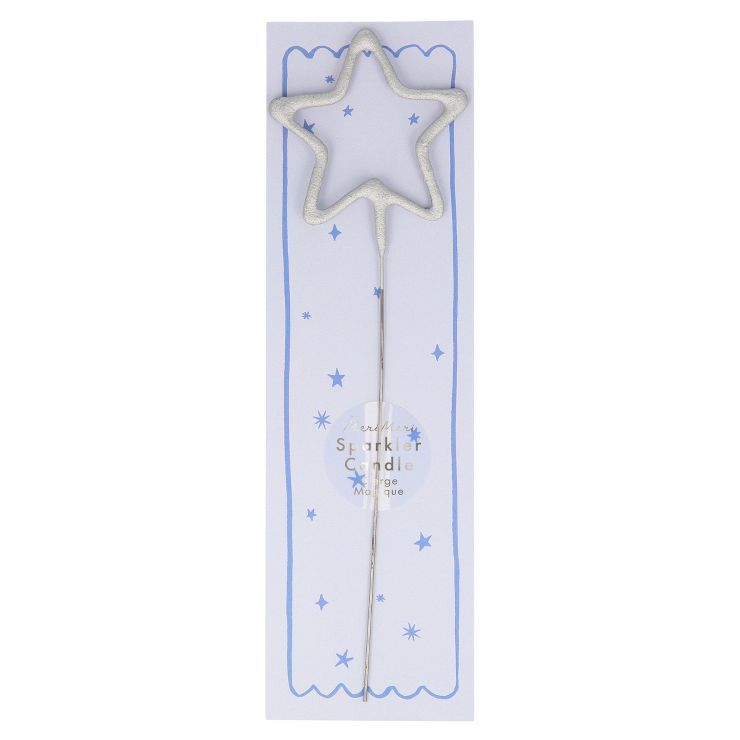 Meri Meri Silver Sparkler Star Candle (Pack of 1) | Target