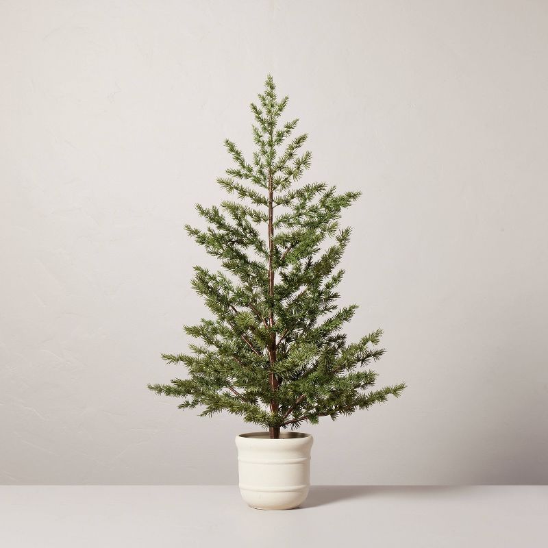 Faux Spruce Christmas Tree in Ceramic Porch Pot - Hearth & Hand™ with Magnolia | Target